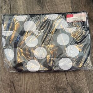 Thirty-One Black and White Polka Dot Tote